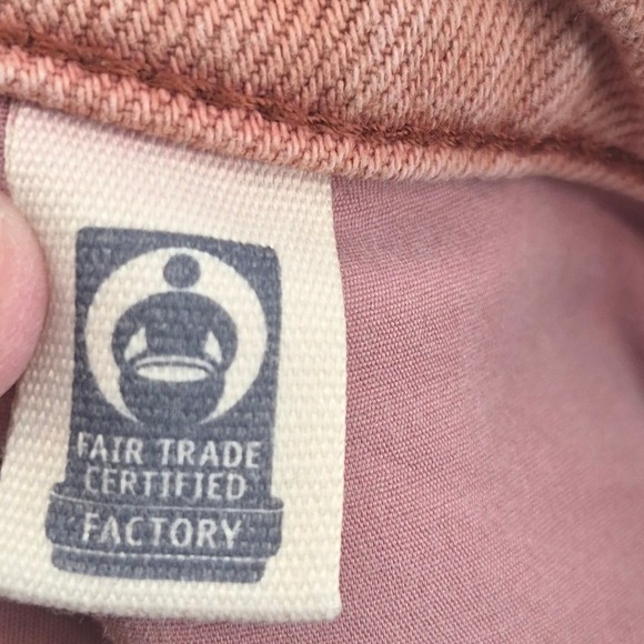 AVA & VIV Womens 16W Cropped Wide Leg Jeans Pink Wash Denim Fair Trade Certified - Picture 8 of 13